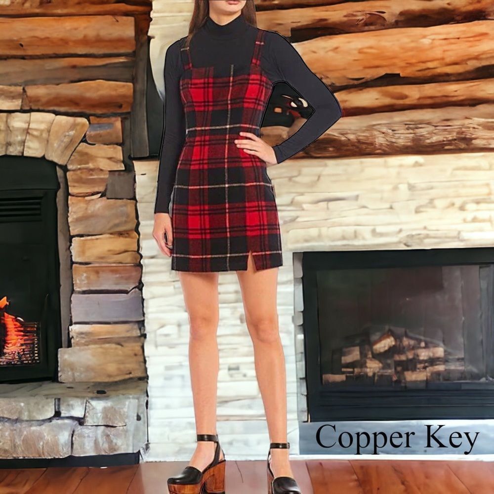 Copper Key Red Plaid Jumper